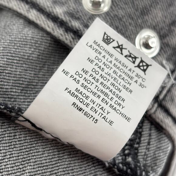 Retrofete Acid Gray Denim Chambray Jean Strapless Ruched Megh Dress - Picture 12 of 12